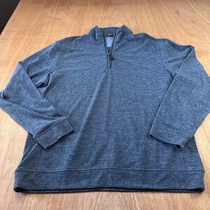 Member’s Mark Quarter Zip Pullover Men’s Large Blue Sweater